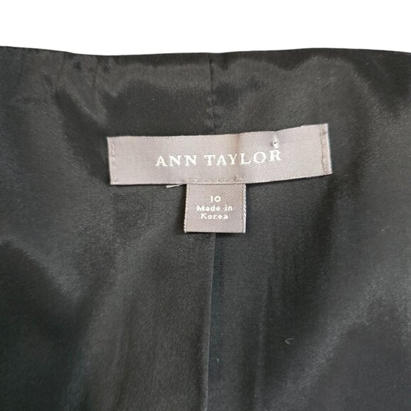 Tweed Button-Up Jacket wool blend Black White Textured classic Workwear capsule - Picture 3 of 5